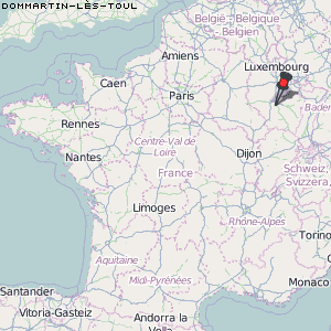 Dommartin-lès-Toul Karte Frankreich