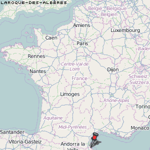 Laroque-des-Albères Karte Frankreich