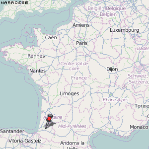 Narrosse Karte Frankreich