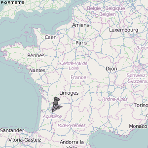 Portets Karte Frankreich