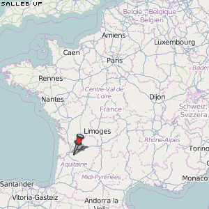 Sallebœuf Karte Frankreich