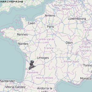 Marcheprime Karte Frankreich