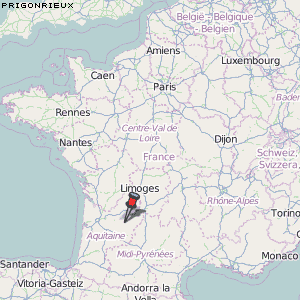 Prigonrieux Karte Frankreich