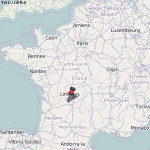 Thiviers Karte Frankreich