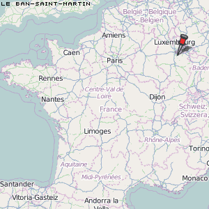 Le Ban-Saint-Martin Karte Frankreich