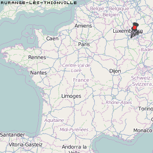 Rurange-lès-Thionville Karte Frankreich