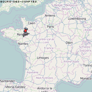 Bourg-des-Comptes Karte Frankreich