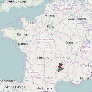 La Canourgue Karte Frankreich