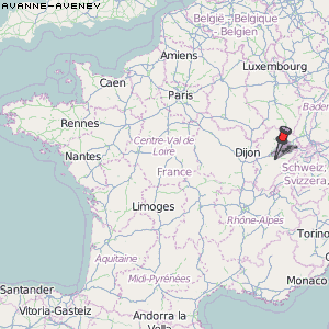 Avanne-Aveney Karte Frankreich