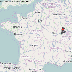 Roche-lez-Beaupré Karte Frankreich