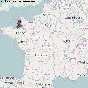 Pléneuf-Val-André Karte Frankreich