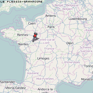 Le Plessis-Grammoire Karte Frankreich