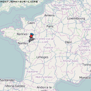 Montjean-sur-Loire Karte Frankreich