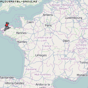Plougastel-Daoulas Karte Frankreich