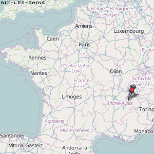 Aix-les-Bains Karte Frankreich