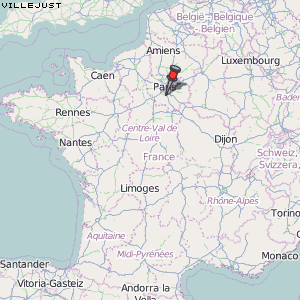 Villejust Karte Frankreich