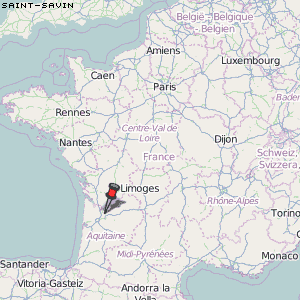 Saint-Savin Karte Frankreich