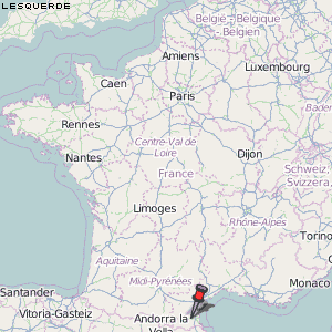 Lesquerde Karte Frankreich