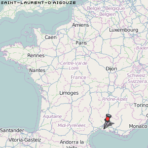 Saint-Laurent-d'Aigouze Karte Frankreich