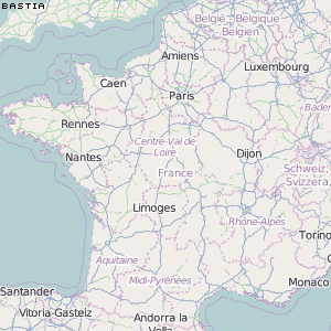Bastia Karte Frankreich
