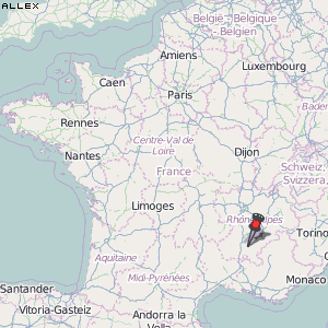 Allex Karte Frankreich