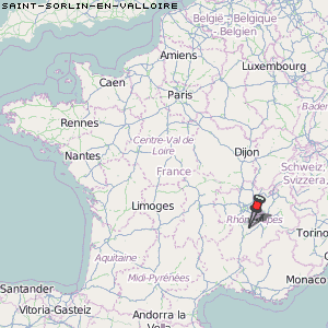 Saint-Sorlin-en-Valloire Karte Frankreich