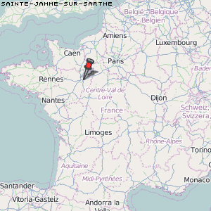 Sainte-Jamme-sur-Sarthe Karte Frankreich