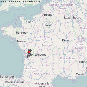 Meschers-sur-Gironde Karte Frankreich