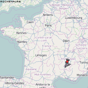 Rochemaure Karte Frankreich