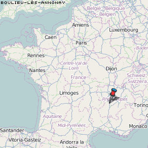 Boulieu-lès-Annonay Karte Frankreich