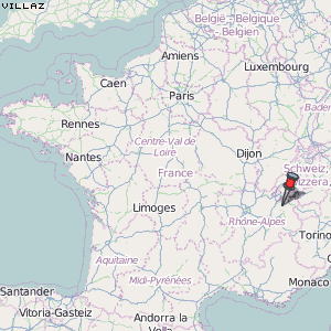 Villaz Karte Frankreich