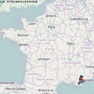 La Roquebrussanne Karte Frankreich