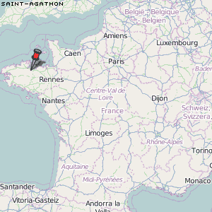 Saint-Agathon Karte Frankreich