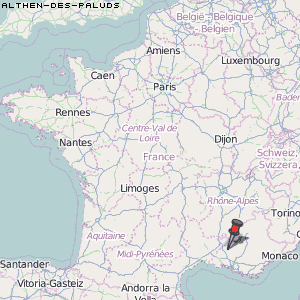 Althen-des-Paluds Karte Frankreich
