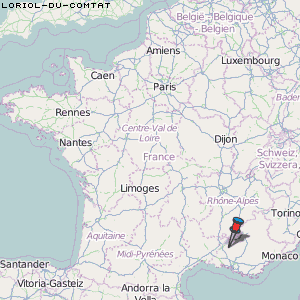 Loriol-du-Comtat Karte Frankreich