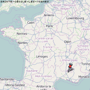 Sainte-Cécile-les-Vignes Karte Frankreich