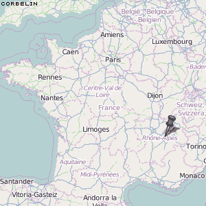 Corbelin Karte Frankreich