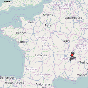 Izeaux Karte Frankreich