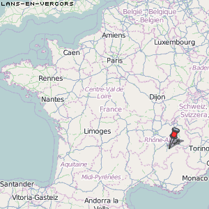 Lans-en-Vercors Karte Frankreich