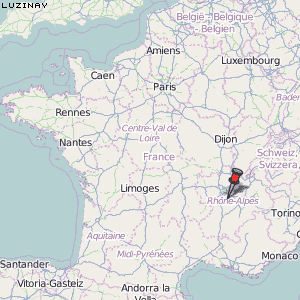 Luzinay Karte Frankreich