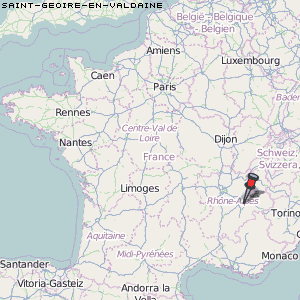 Saint-Geoire-en-Valdaine Karte Frankreich