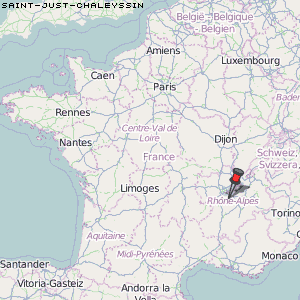 Saint-Just-Chaleyssin Karte Frankreich