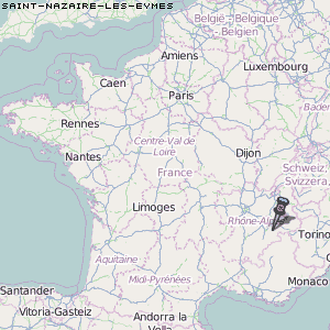 Saint-Nazaire-les-Eymes Karte Frankreich