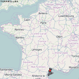 Torreilles Karte Frankreich