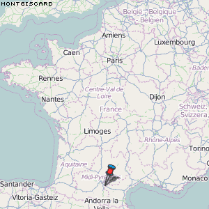 Montgiscard Karte Frankreich