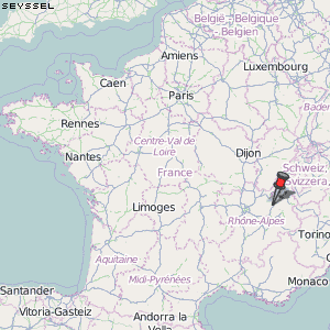 Seyssel Karte Frankreich