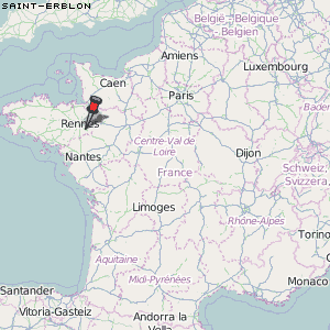 Saint-Erblon Karte Frankreich