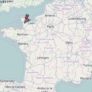 Lessay Karte Frankreich