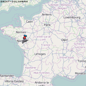 Saint-Colomban Karte Frankreich