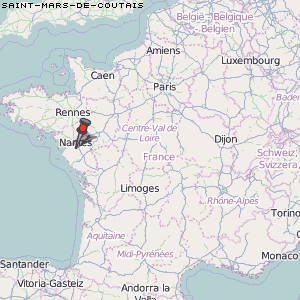 Saint-Mars-de-Coutais Karte Frankreich